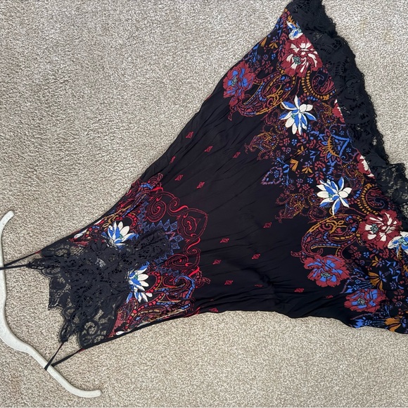 Free People Other - Free People Black Floral Chemise